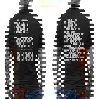 Dad Poppy Legend Vintage Distressed Bold Poppy Graphic Men's T-shirt Back Print - Monsterry