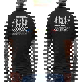 Dad Retro Monster Truck Family Crew Birthday Matching Men's T-shirt Back Print - Thegiftio UK