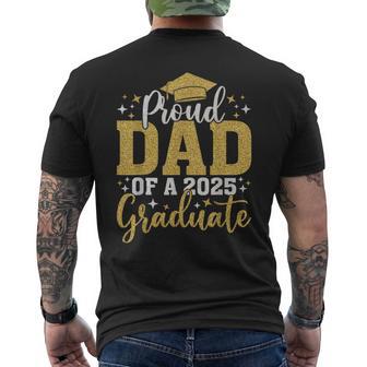 Dad Senior 2025 Proud Dad Of A Class Of 2025 Graduate Men's T-shirt Back Print - Thegiftio UK