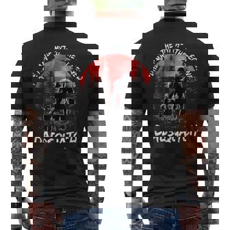 Dad Squatch The Man The Myth The Legend Bigfoot Fathers Day Men's T-shirt Back Print - Monsterry