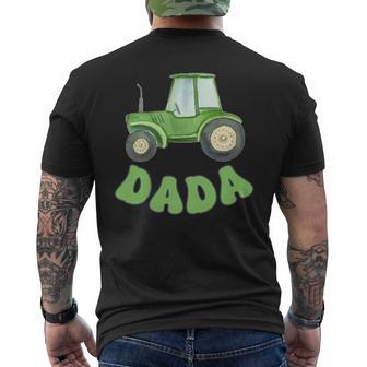 Dada Of The Birthday Boy Tractors Farm Trucks Family Party Men's T-shirt Back Print - Thegiftio UK