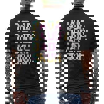 Dada Daddy Dad Bruh Tie Dye Dad Jokes Father's Day Men's T-shirt Back Print - Monsterry