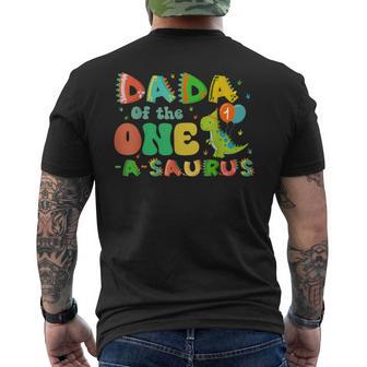 Dada Of The One-A-Saurus 1St Birthday Boy Dinosaur Family Men's T-shirt Back Print - Thegiftio UK