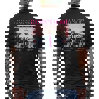 Daddy's Home President Donald Trump 2024 Pink Trump メンズTシャツ バックプリント - Kawaiitshirt