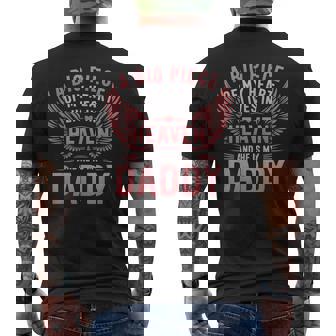 Daddy In Heaven Memorial Big Piece My Heart Lives In Men's T-shirt Back Print - Thegiftio UK