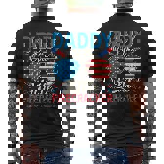 Daddy Of The Little Firecracker 4Th Of July Dad Daddy Men's T-shirt Back Print - Monsterry