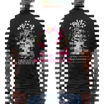 Damen Die Lage Ist Besäufniserregend Party Einhorn Malle T-Shirt mit Rückendruck - Geschenkecke