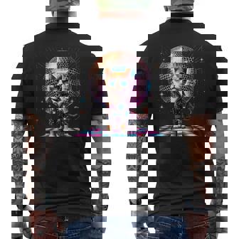 Dancing Cat Disco Ball Kitten Kitty Lover Party Animal Men's T-shirt Back Print - Thegiftio UK