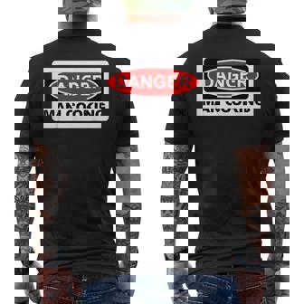 Danger Man Cooking Bbqign メンズTシャツ バックプリント - Kawaiitshirt