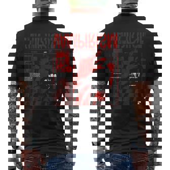 Dark Gothic Black And Red Vampire Emo Y2k Grunge Streetwear Men's T-shirt Back Print - Thegiftio
