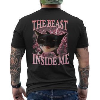 Das Biest In Mir Lustiges Gen Z Gen Alphailly Cat Meme T-Shirt mit Rückendruck - Geschenkecke