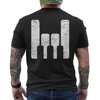 Das Klavier Rockt Pianisten Klavier Keyboarder Geschenk T-Shirt mit Rückendruck - Geschenkecke