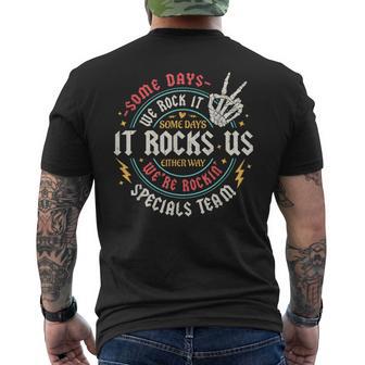 Some Days We Rock It Specials Team Pe Back To School Men's T-shirt Back Print - Thegiftio UK
