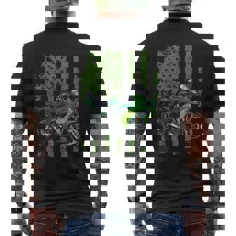 De Motoertieilli Avec Drapeau Américain T-shirt imprimé au dos - Cadeauxyz