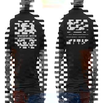 Dea 警察官 麻薬取締局 フロントサイド メンズTシャツ バックプリント - Kawaiitshirt