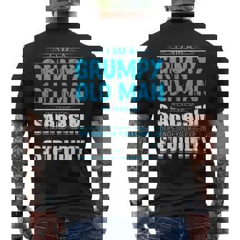 Dearcasmo Con Texto En Inglés I Am A Grumpy Old Manarcasm Texto En Inglés Camiseta Hombre Estampado Espalda - Regaloses