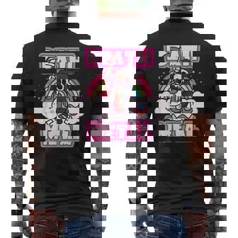 Death Metal Grim Reaper ピンクユニコーン ファニーヘビーメタル メンズTシャツ バックプリント - Kawaiitshirt