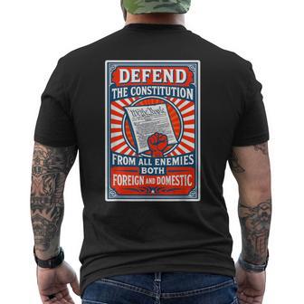 Defend The Constitution From All Enemies Both Foreign Men's T-shirt Back Print - Thegiftio UK