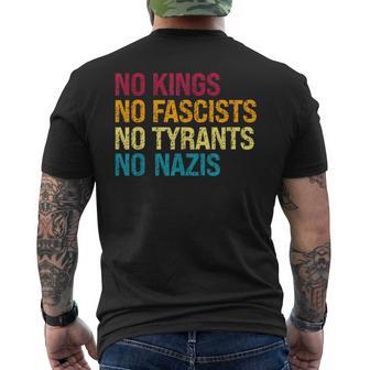 Defiant Voice – No Kings No Fascists No Tyrants No Nazis Men's T-shirt Back Print - Thegiftio UK