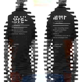 Definición Manuel Nombre Decir Manuel Nombre Manuel Camiseta Hombre Estampado Espalda - Regaloses