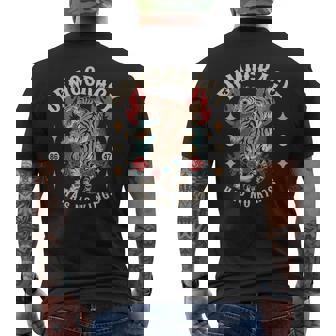 Democracy Has No Kings Cat Angry Men's T-shirt Back Print | Mazezy