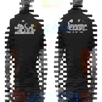Demon Hunters Blue Tiger And Bird Men's T-shirt Back Print - Monsterry