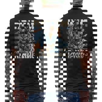 Denim And Diamonds African Melanin Swag Cowgirls Western Men's T-shirt Back Print - Thegiftio