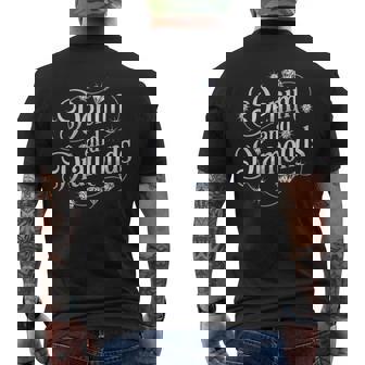 Denim And Diamonds Party Theme Men's T-shirt Back Print - Thegiftio
