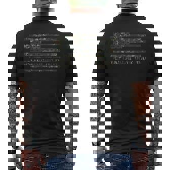 Department Of War Usa Camouflage Flag Department Of Defense Men's T-shirt Back Print | Mazezy