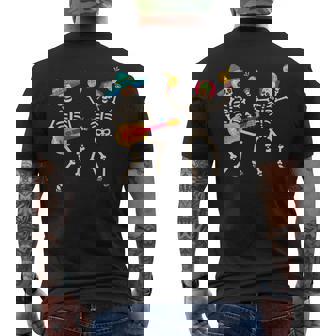 Dia De Los Muertos スケルトン ダンシング スカル 死者の日 メンズTシャツ バックプリント - Kawaiitshirt