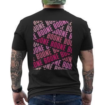 Diagonal Boone Pattern Boone Pink Men's T-shirt Back Print - Thegiftio UK
