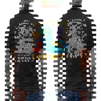 Dinosaur Childhood Cancer Awareness Make Cancer Extinct Men's T-shirt Back Print | Mazezy