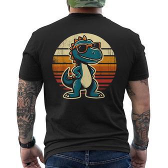 Dinosaur T-Rex Retro Dinosaur Men's T-shirt Back Print - Thegiftio UK