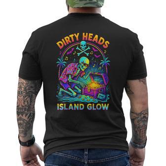 Dirty Heads Island Glow Beach Vibes Skeleton Diver Men Men's T-shirt Back Print - Monsterry