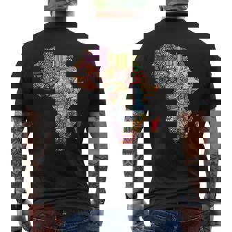 Diseño De Mapa Orgullo De África De Patrón Étnico Africano Camiseta Hombre Estampado Espalda - Regaloses