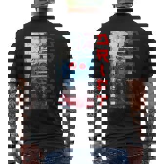 Distress Jdm Driftoiture De Course Japonaise Cadeau T-shirt imprimé au dos - Cadeauxyz