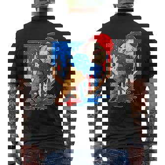 Distressed Baseball Boys Ice Cream Drip Baseball Boys Youth Men's T-shirt Back Print - Monsterry