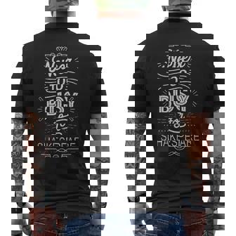 Distressed Never Too Busy Forhakespeare ユーモラスなスローガン メンズTシャツ バックプリント - Kawaiitshirt