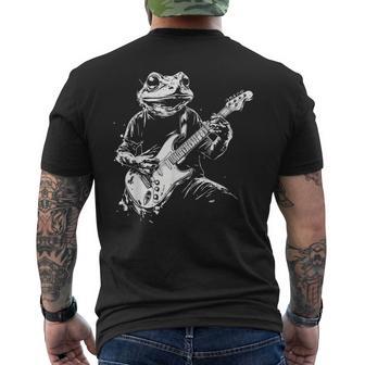 Divertente Rana Cheuona La Chitarra Musica Rock Retrò Rana Chitarrista T-shirt da uomo con stampa posteriore - Novitaregali