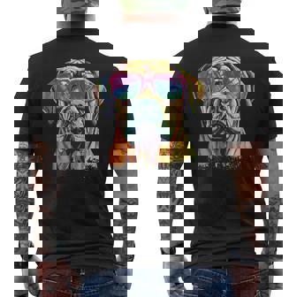 Divertidas Gafas Deol Con Diseño De Perro Bullmastiff Camiseta Hombre Estampado Espalda - Regaloses