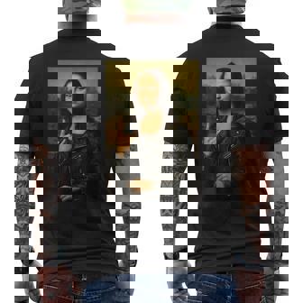 Divertido Arte De Heavy Metal De La Banda De Rock De Mona Lisa Camiseta Hombre Estampado Espalda - Regaloses
