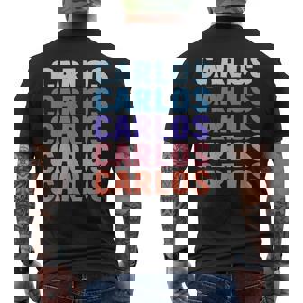 Divertido Regalo Nombre Carlos Personalizado Primer Nombre Camiseta Hombre Estampado Espalda - Regaloses