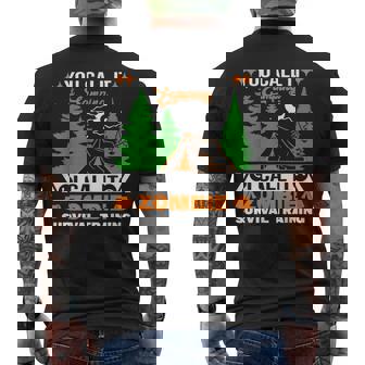 Divertido Zombie Apocalipsis Campingupervivencia Entrenamiento Humor Camiseta Hombre Estampado Espalda - Regaloses