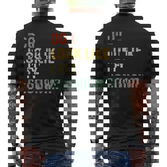 Do I Look Like I Fly Economy 面白い ヴィンテージ レトロ メンズTシャツ バックプリント - Kawaiitshirt