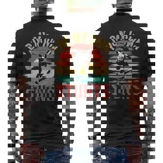 I Do My Owntunts 面白いスケートボード ヴィンテージスケートボード メンズTシャツ バックプリント - Kawaiitshirt
