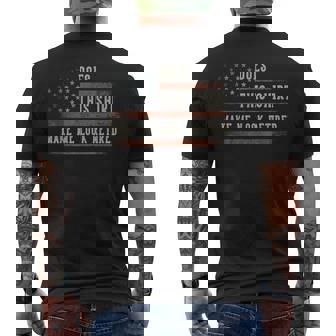 Does This Make Me Look Retired Usa Flag Retirement Men's T-shirt Back Print - Thegiftio