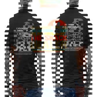 Dog Fathers Day Fur Dad The Man The Myth The Snack Dealer Men's T-shirt Back Print | Mazezy