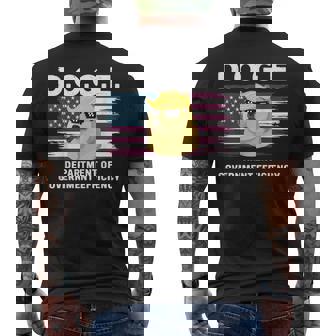 Doge 政府効率省 トランプ柴犬 メンズTシャツ バックプリント - Kawaiitshirt