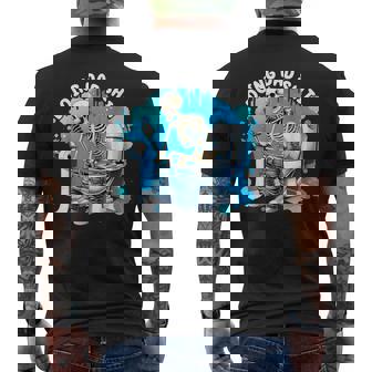 Doing Dad Shit Skeleton Toilet Father's Day Men's T-shirt Back Print - Monsterry