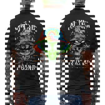 Don't Panic It's Organic Alien Ufo 面白いプリント メンズTシャツ バックプリント - Kawaiitshirt